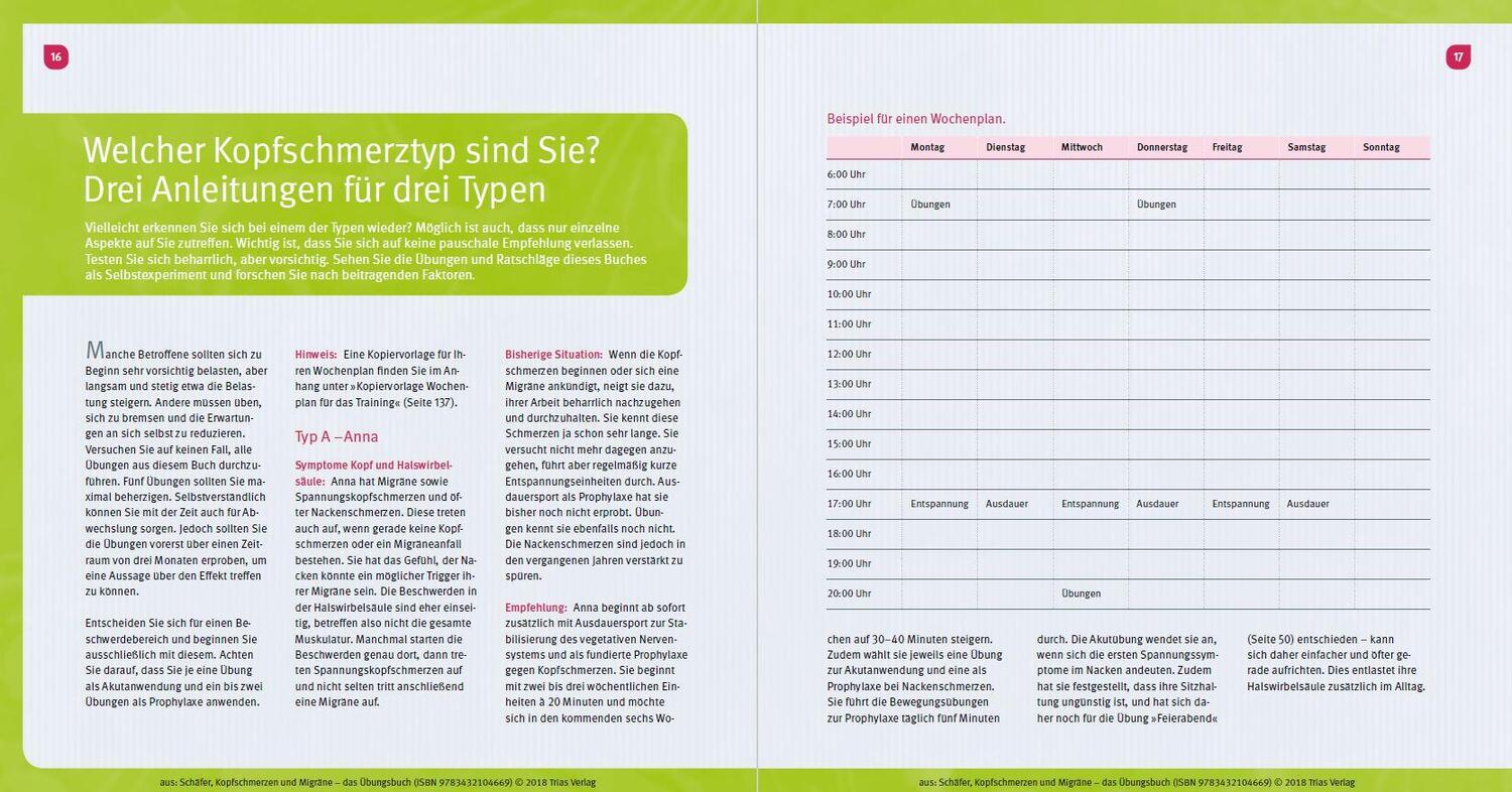 Bild: 9783432117331 | Kopfschmerzen und Migräne - Das Übungsbuch | Benjamin Schäfer | Buch