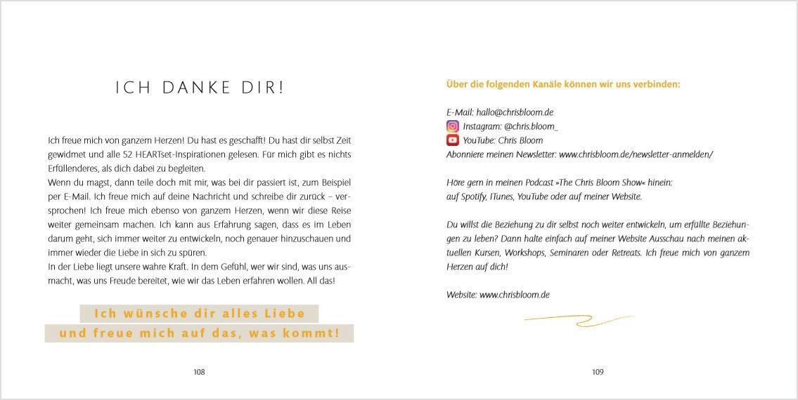 Bild: 9783424632118 | Heartset over Mindset | 52 Inspirationen für dich | Chris Bloom | Buch