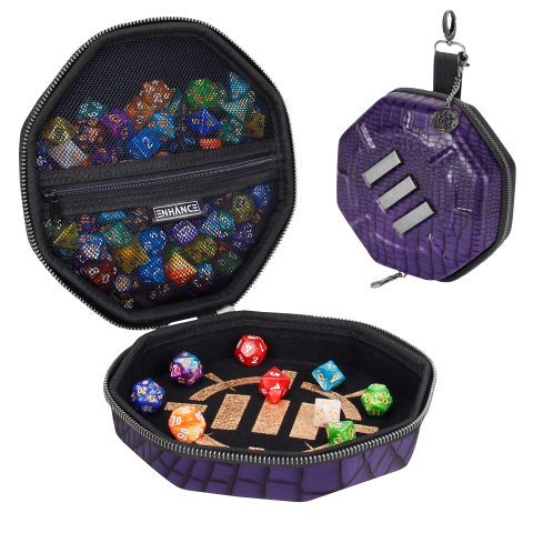 Cover: 637836621415 | ENHANCE Tabletop Collector's Edition Dice Case Purple Dragon Scales