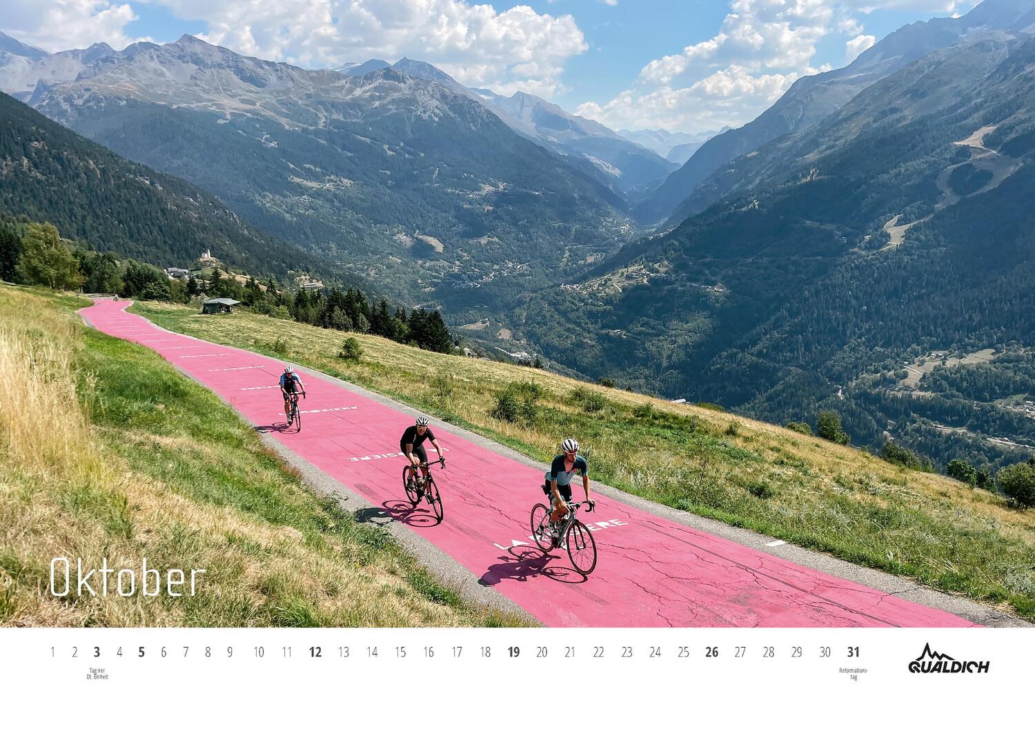 Bild: 9783942191159 | quäldich.de-Rennrad-Kalender 2025 Format DIN A3 | Kalender | Deutsch