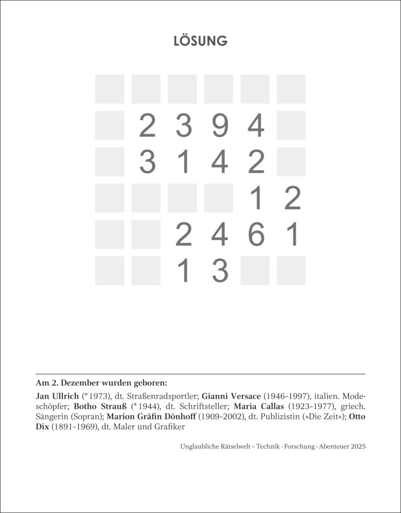 Bild: 9783840034893 | Unglaubliche Rätselwelt Tagesabreißkalender 2025 - Technik,...