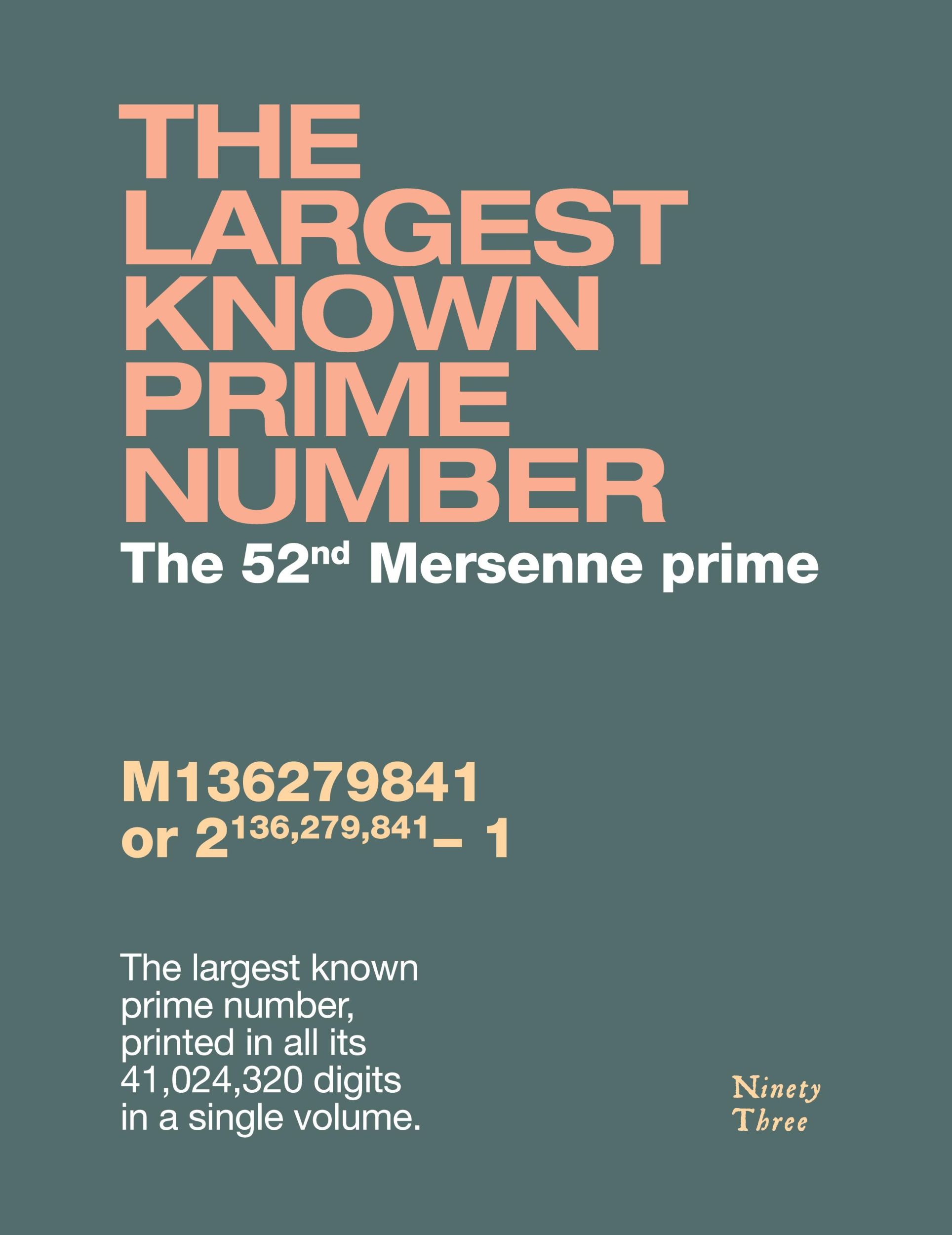 Cover: 9786501195544 | The largest known prime number | The 52nd Mersenne prime | Taschenbuch