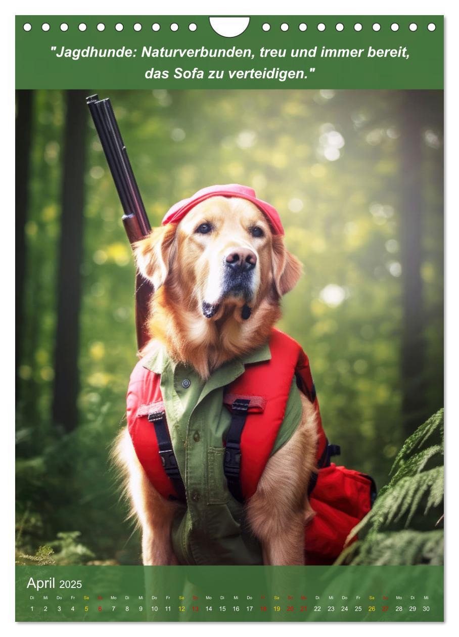 Bild: 9783435967759 | Lustige Jagdhunde mit Jägerlatein (Wandkalender 2025 DIN A4 hoch),...