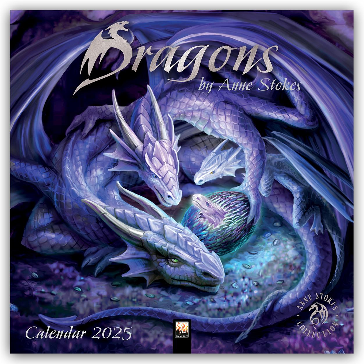 Cover: 9781835620090 | Dragons by Anne Stokes Wall Calendar 2025 (Art Calendar) | Publishing