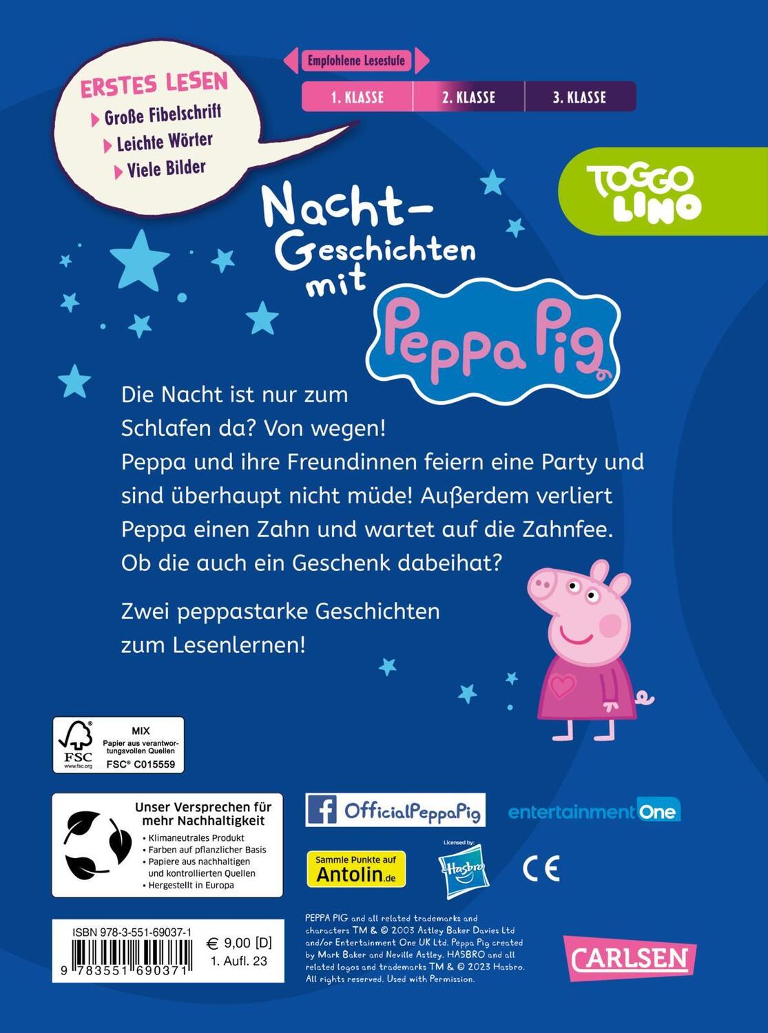 Rückseite: 9783551690388 | Peppa Wutz: Nacht-Geschichten mit Peppa Pig | Hab Spaß mit Peppa!