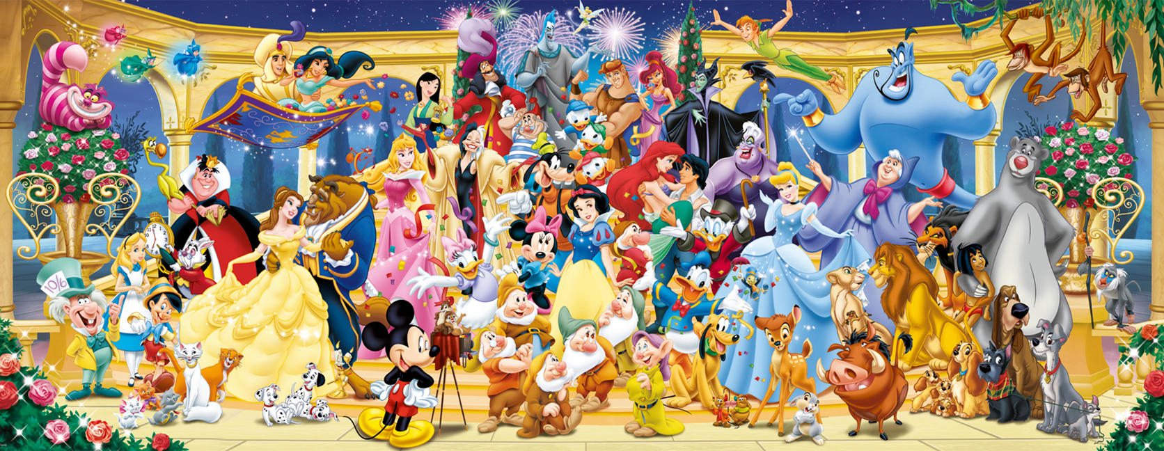 Bild: 4005556151097 | Disney Gruppenfoto (Puzzle) | Panorama-Puzzle | Spiel | In Spielebox