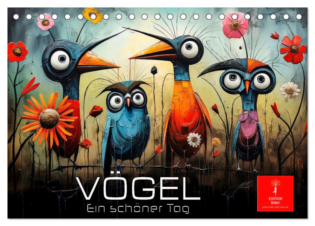 Cover: 9783383838293 | Vögel - ein schöner Tag (Tischkalender 2025 DIN A5 quer), CALVENDO...