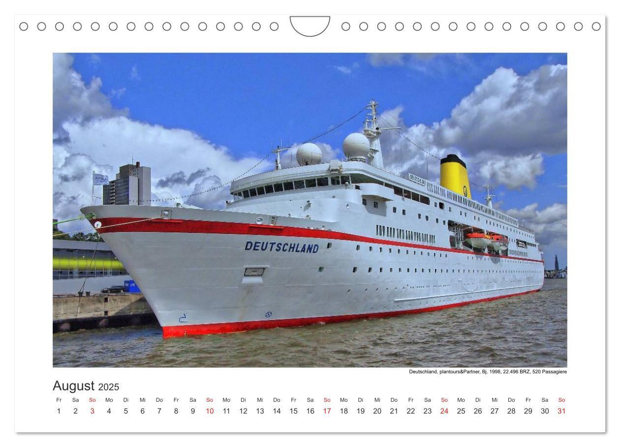 Bild: 9783435594238 | Kreuzfahrtschiffe Kurs Hamburg 2025 (Wandkalender 2025 DIN A4...