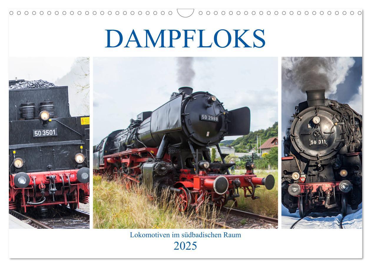 Cover: 9783435362226 | Dampfloks im südbadischen Raum (Wandkalender 2025 DIN A3 quer),...