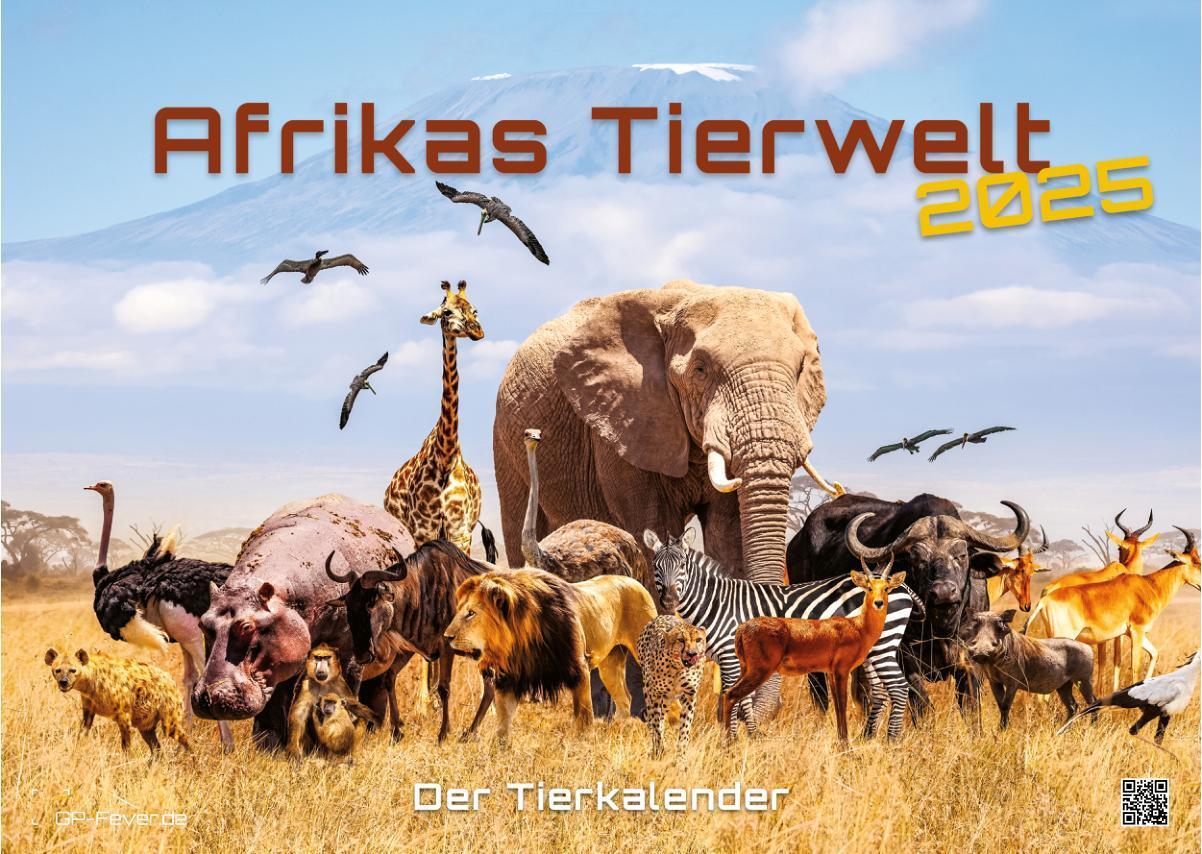 Cover: 9783986734381 | Afrikas Tierwelt - Der Tierkalender - 2025 - Kalender DIN A3 | de