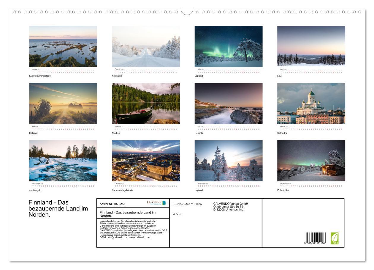 Bild: 9783457181126 | Finnland - Das bezaubernde Land im Norden. (Wandkalender 2025 DIN...