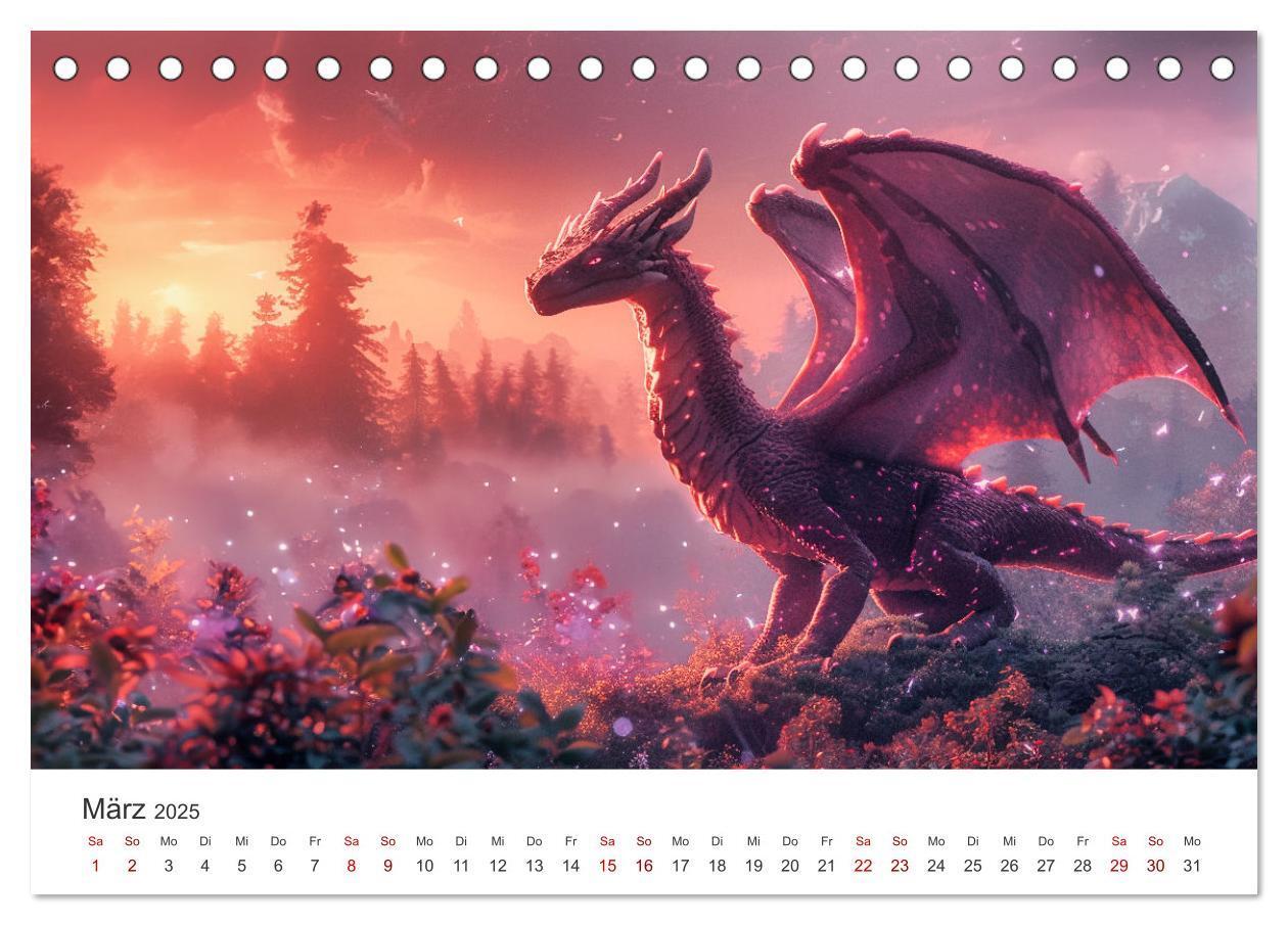 Bild: 9783383790966 | Das Jahr der Drachen (Tischkalender 2025 DIN A5 quer), CALVENDO...