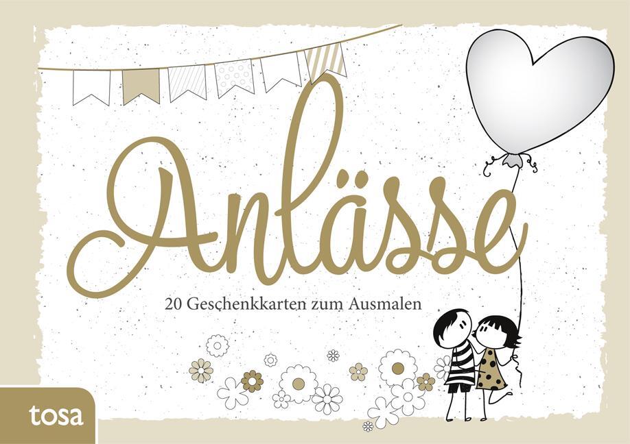 Cover: 9783863135355 | Geschenkkarten zum Ausmalen - Anlässe | 20 Geschenkkarten zum Ausmalen