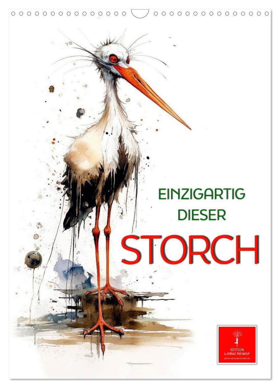 Cover: 9783435871261 | Einzigartig - dieser Storch (Wandkalender 2025 DIN A3 hoch),...