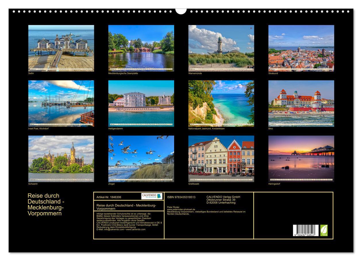 Bild: 9783435318513 | Reise durch Deutschland - Mecklenburg-Vorpommern (Wandkalender 2025...