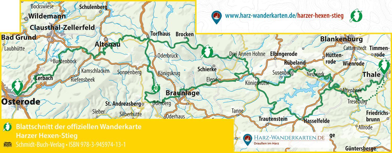 Bild: 9783945974131 | Harzer Hexen-Stieg | Harzer Tourismusverband (u. a.) | (Land-)Karte