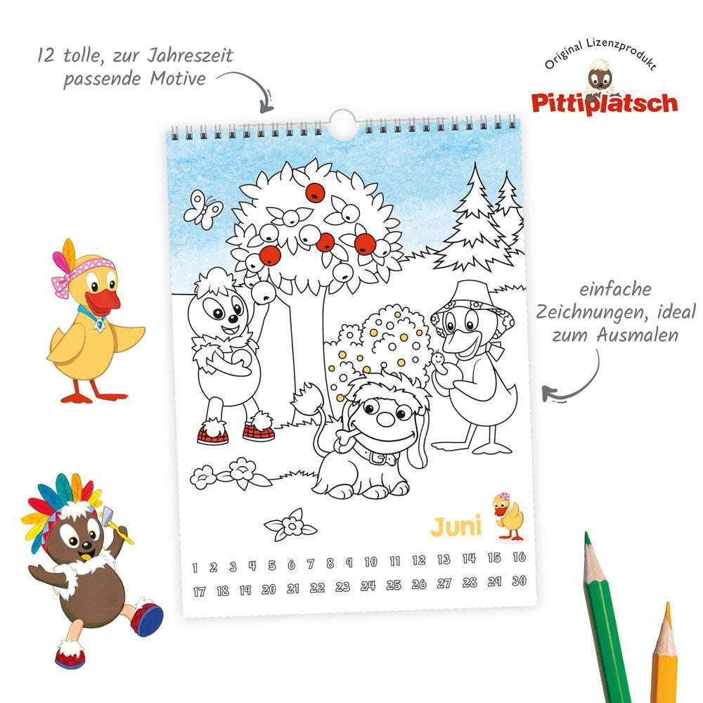 Bild: 9783965529397 | Trötsch Ausmalkalender immerwährend Pittiplatsch | KG | Kalender