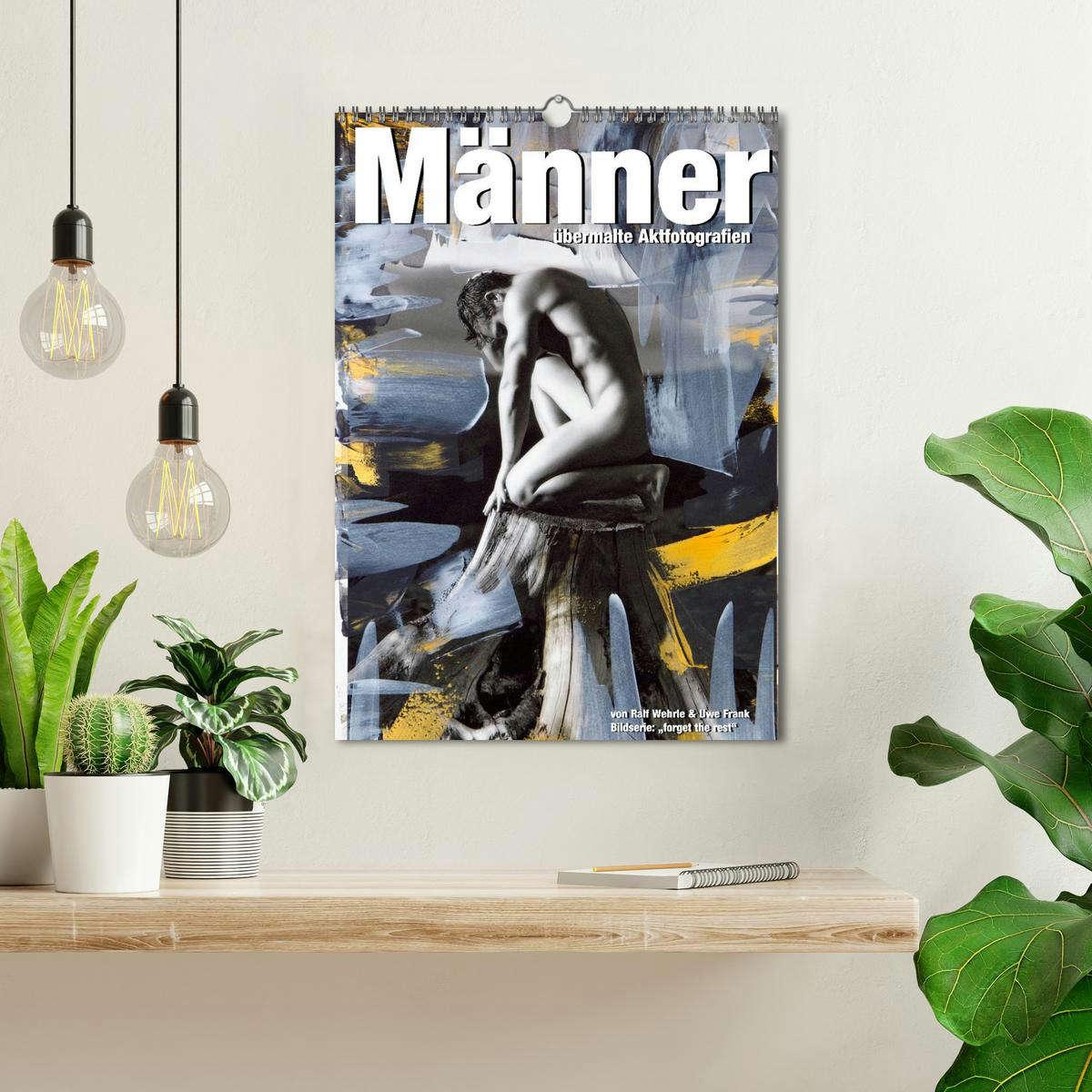 Bild: 9783457034828 | Männer - übermalte Aktfotografien (Wandkalender 2025 DIN A3 hoch),...