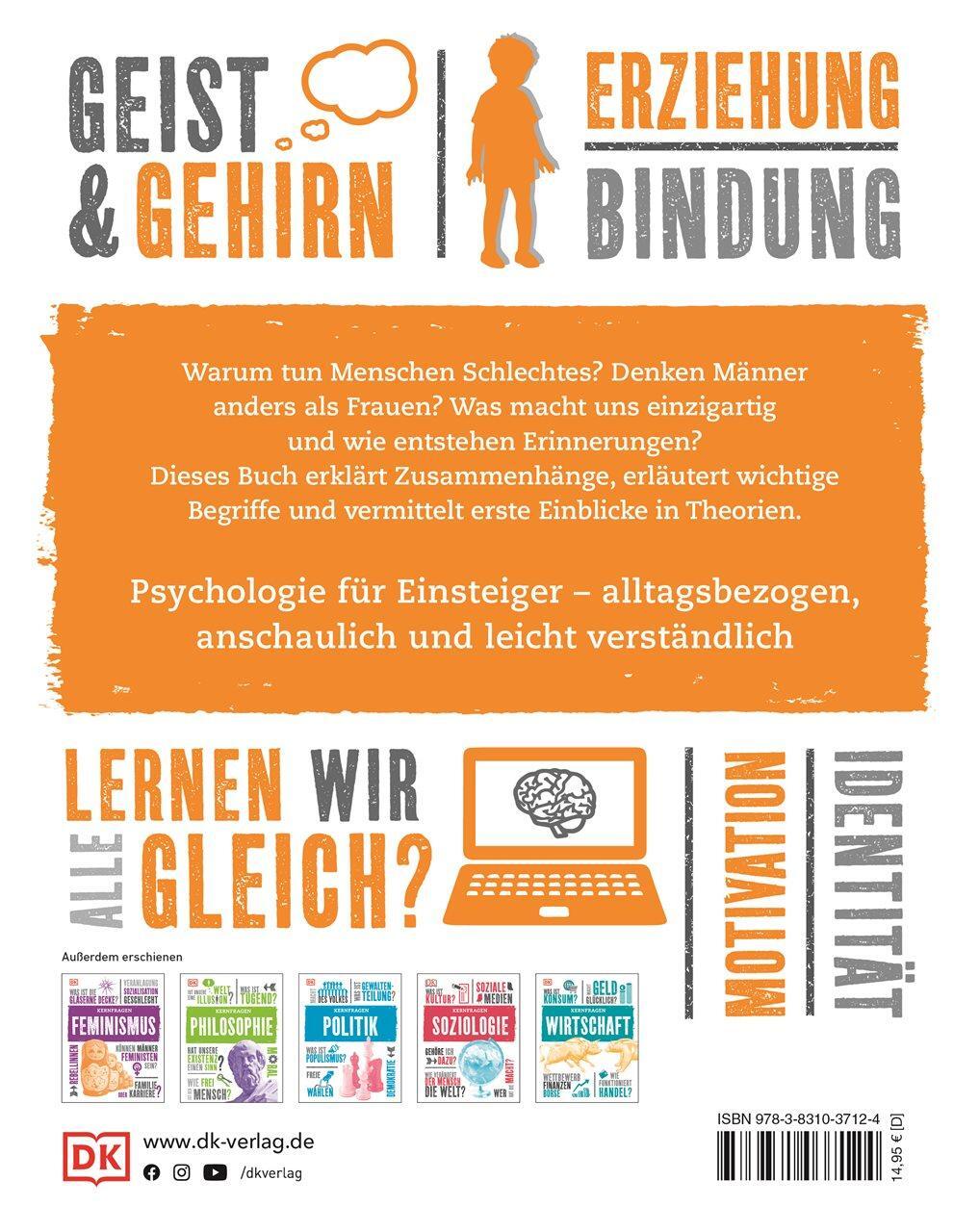 Rückseite: 9783831037124 | Kernfragen. Psychologie | Marcus Weeks | Buch | Kernfragen | 160 S.