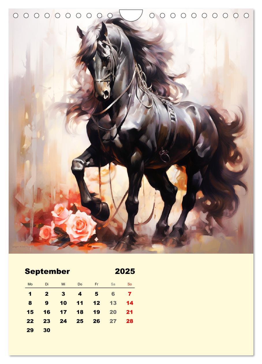 Bild: 9783435867370 | Pferde im romantischen Barockstil (Wandkalender 2025 DIN A4 hoch),...