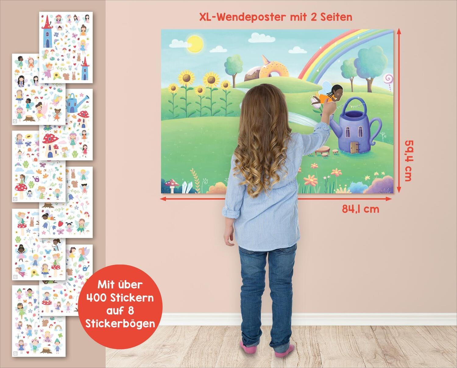 Bild: 9783845857589 | XL Sticker-Poster: Mein XL Sticker-Poster Feen | Taschenbuch | 32 S.