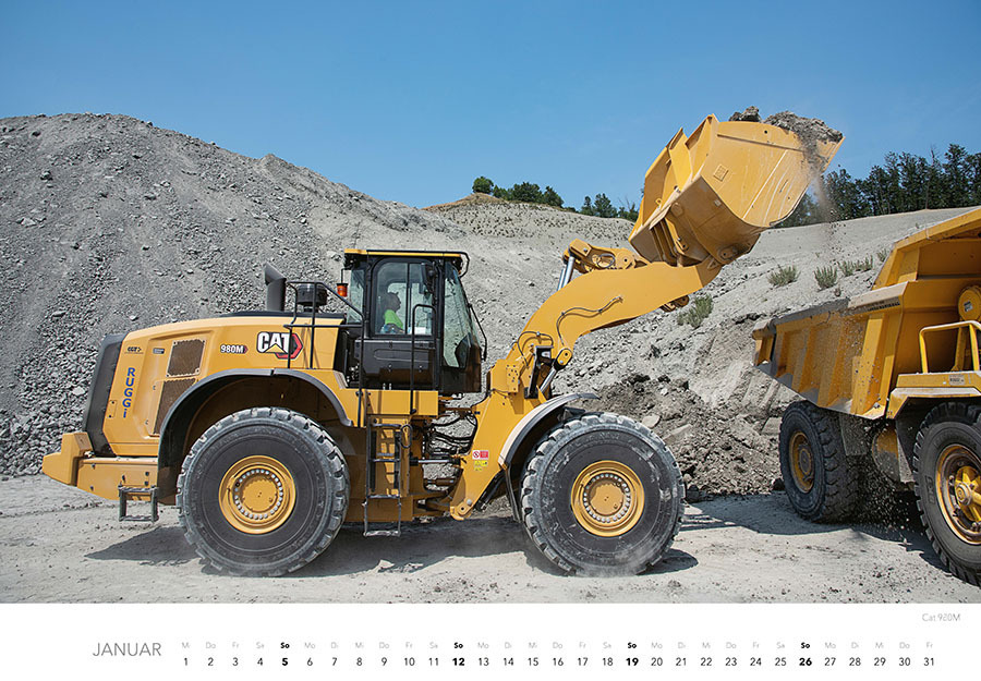 Bild: 9783966648073 | Baumaschinen Kalender 2025 | Thomas Wilk | Kalender | Spiralbindung