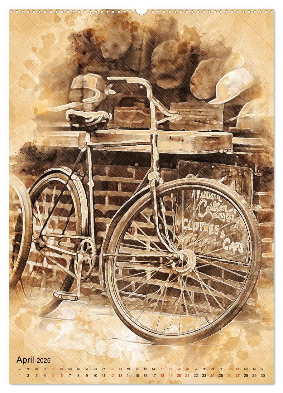 Bild: 9783435917617 | Fahrrad - Retro-Kalender (hochwertiger Premium Wandkalender 2025...