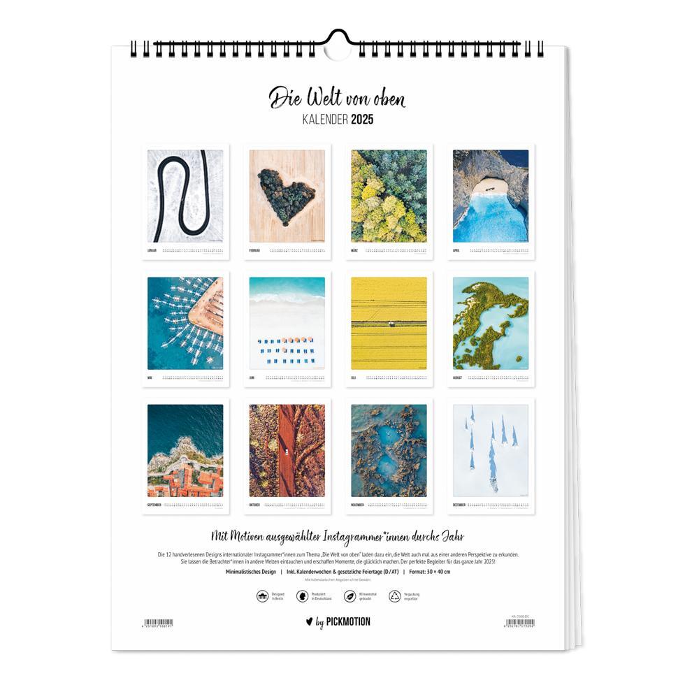 Bild: 4251781179294 | Wandkalender 2025 - Die Welt von oben | Pickmotion | Kalender | 2025