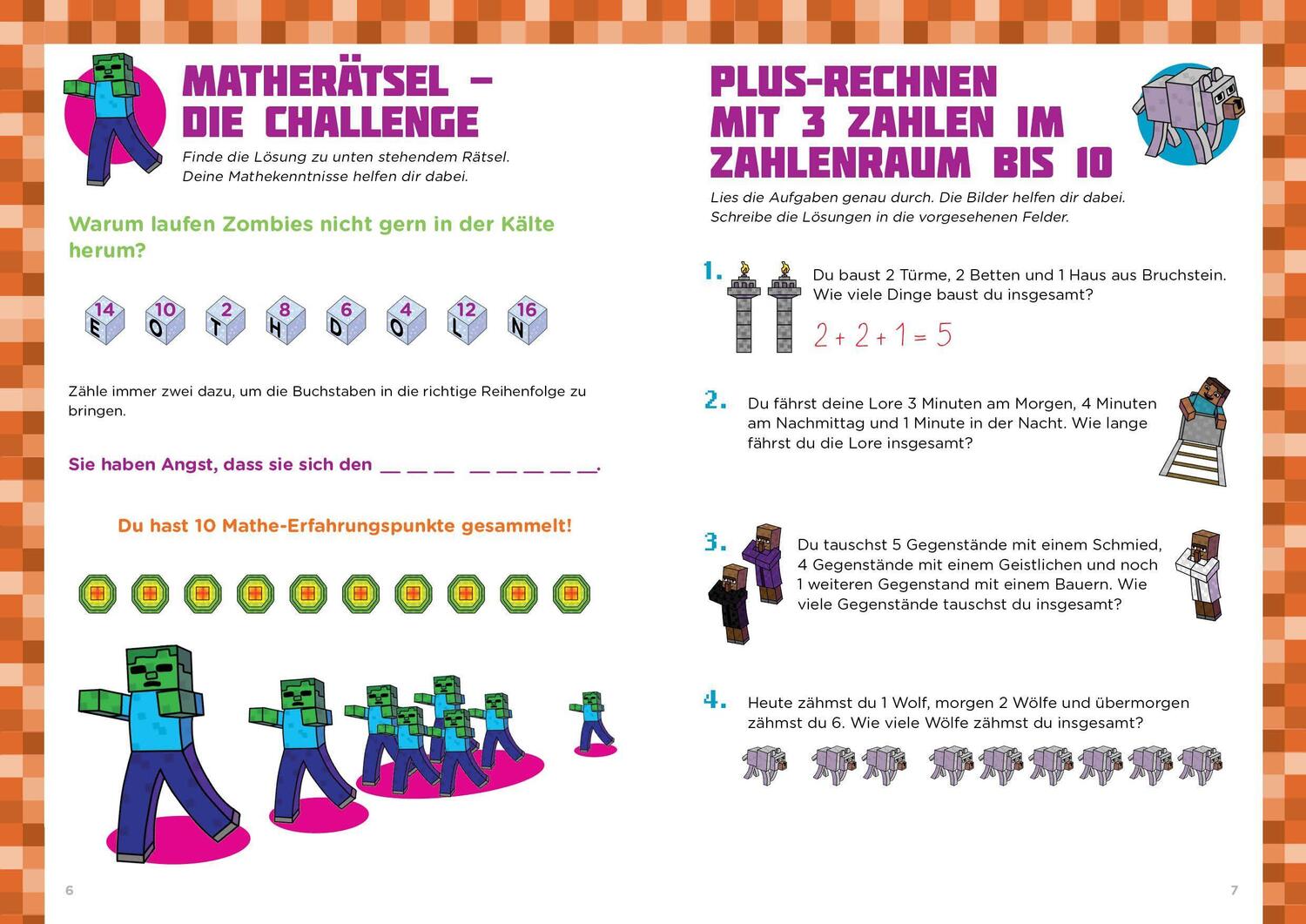 Bild: 9783743205987 | Mathe für Minecrafter - Textaufgaben 1. und 2. Klasse | Amanda Brack