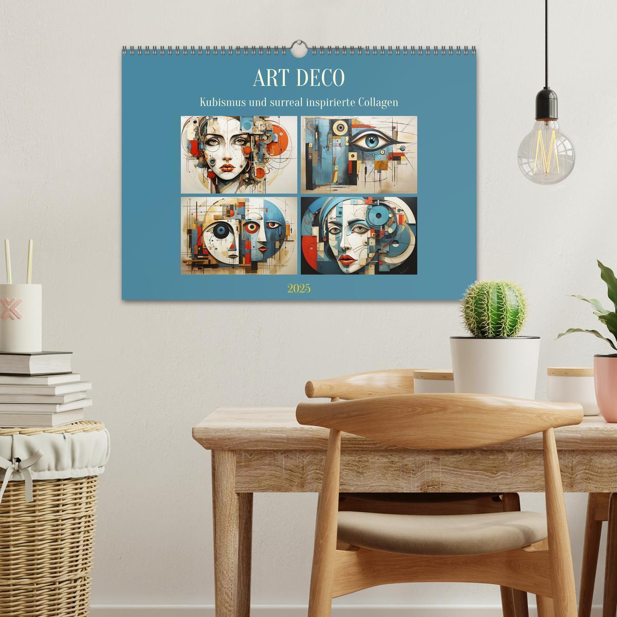 Bild: 9783383886102 | Art Deco. Kubismus und surreal inspirierte Collagen (Wandkalender...