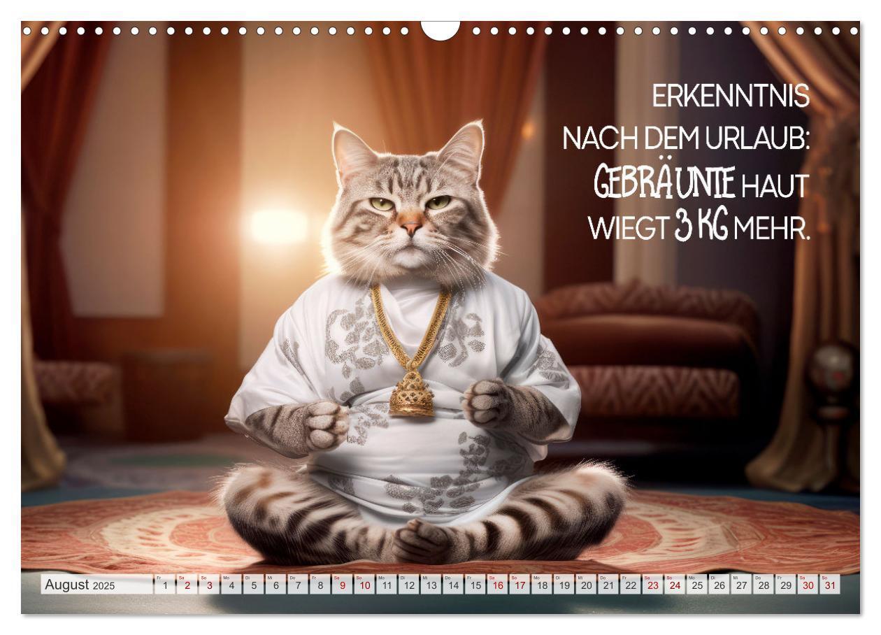 Bild: 9783383773457 | Süße Katzen und coole Sprüche (Wandkalender 2025 DIN A3 quer),...