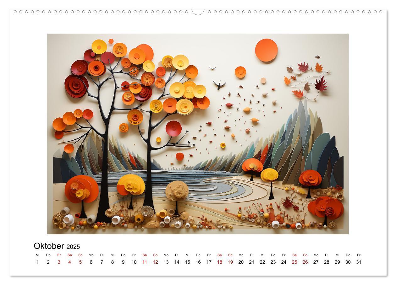 Bild: 9783383869815 | Paper Art (Wandkalender 2025 DIN A2 quer), CALVENDO Monatskalender