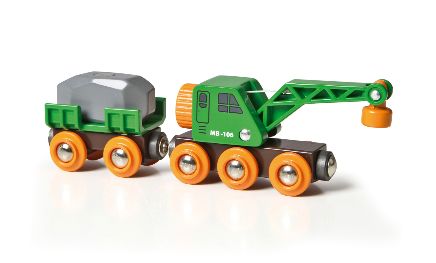 Bild: 7312350336986 | Grüner Kranwagen mit Anhänger | BRIO® | Stück | In Blisterverpackung