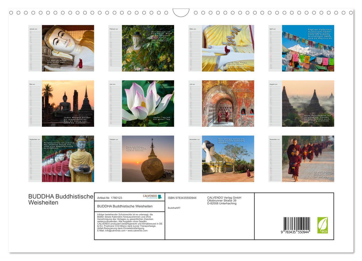 Bild: 9783435550944 | BUDDHA Buddhistische Weisheiten (Wandkalender 2025 DIN A3 quer),...