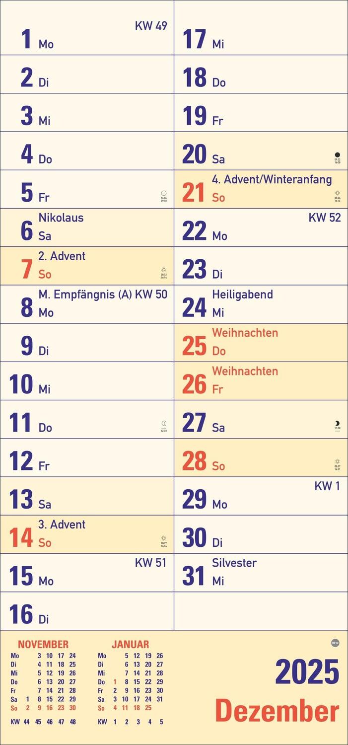 Bild: 9783756405695 | Großdruck Planer 2025 | Heye | Kalender | Bürokalender Heye | 14 S.