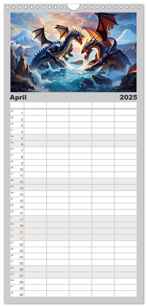 Bild: 9783457090336 | Familienplaner 2025 - Drachen - Gefürchtete, aber nicht immer böse...