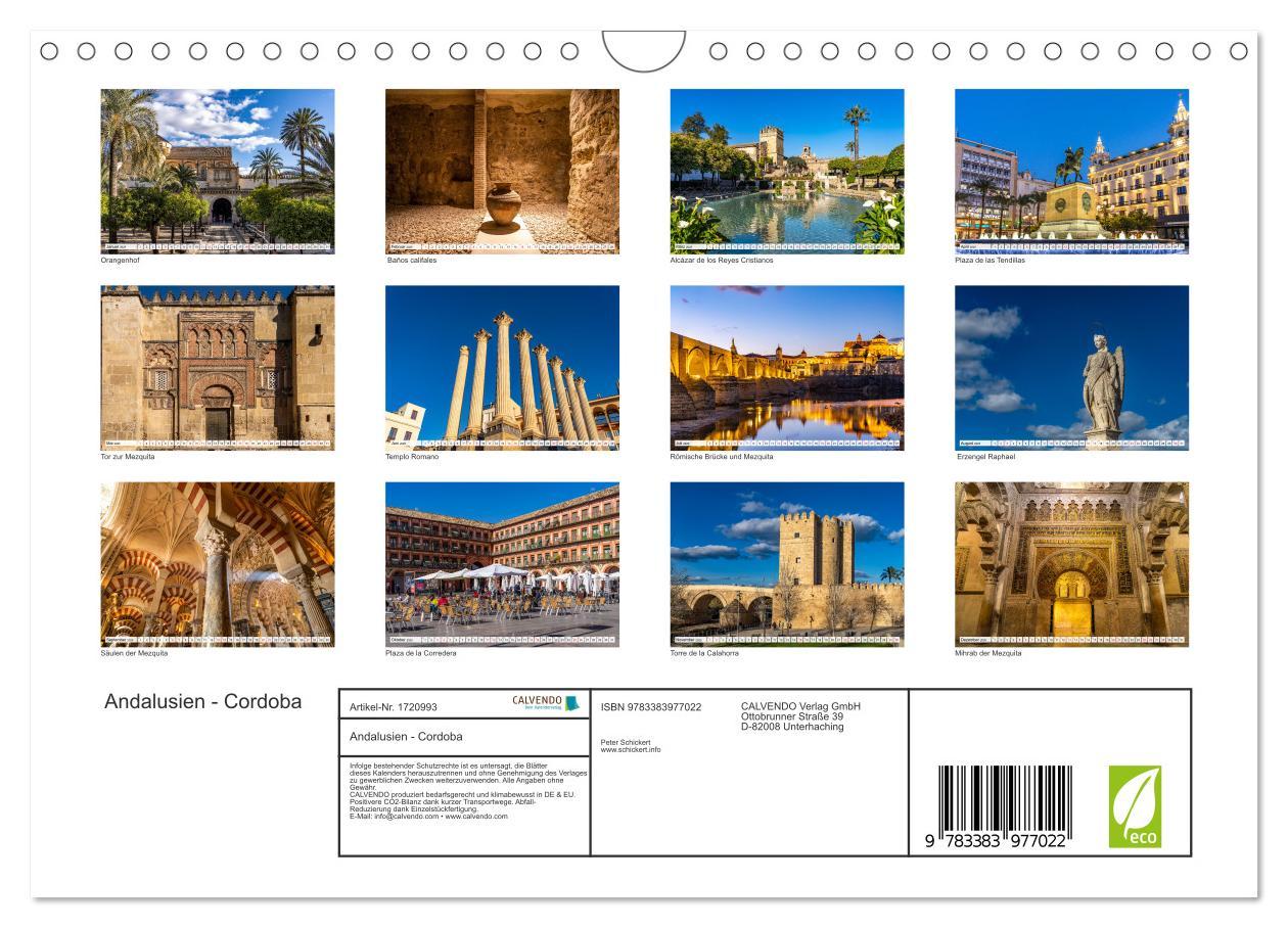 Bild: 9783383977022 | Andalusien - Cordoba (Wandkalender 2025 DIN A4 quer), CALVENDO...