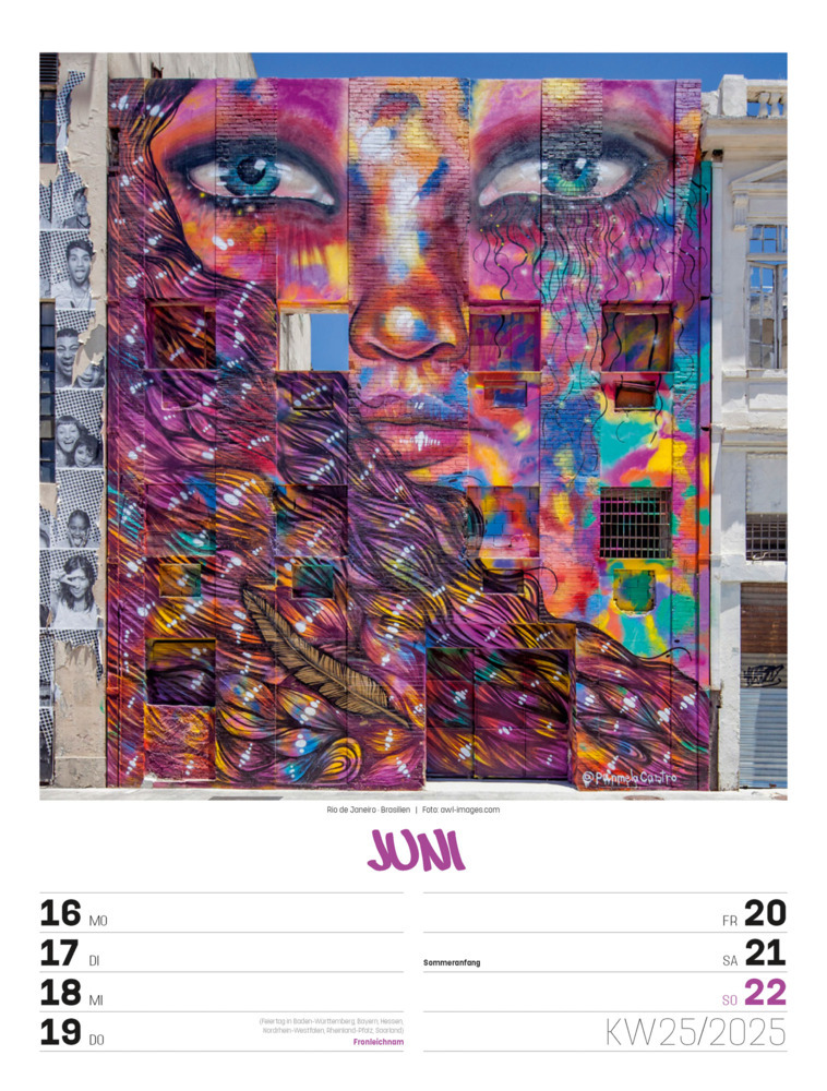 Bild: 9783838435299 | Street Art - Graffiti - Wochenplaner Kalender 2025 | Kunstverlag