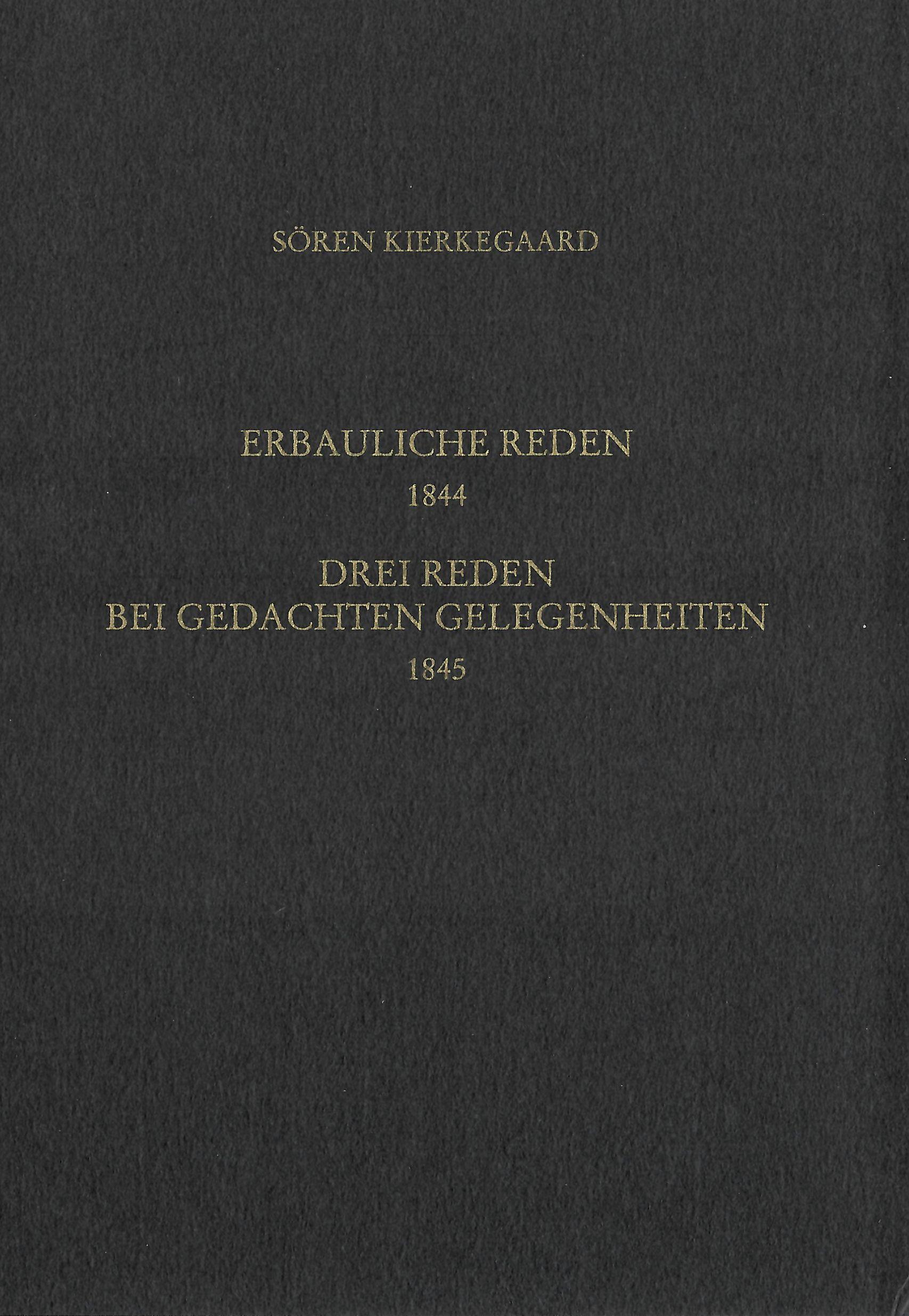 Cover: 9783936762181 | Vier erbauliche Reden 1844. Gesammelte Werke und Tagebücher. 13/14....