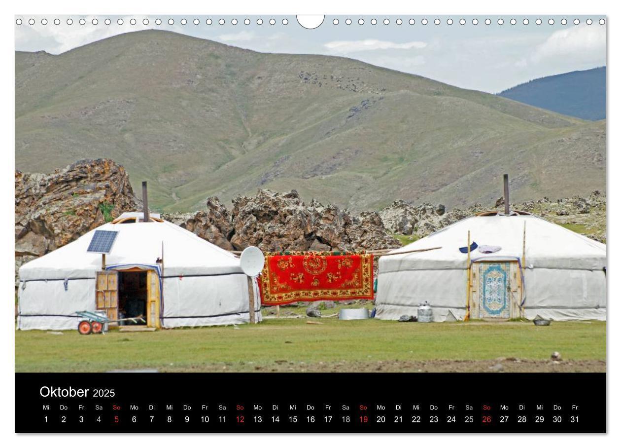 Bild: 9783435718610 | Einsame Mongolei (Wandkalender 2025 DIN A3 quer), CALVENDO...