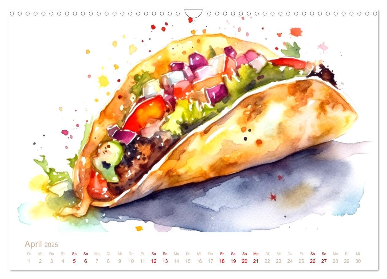 Bild: 9783435016525 | FAST FOOD AQUARELLE (Wandkalender 2025 DIN A3 quer), CALVENDO...