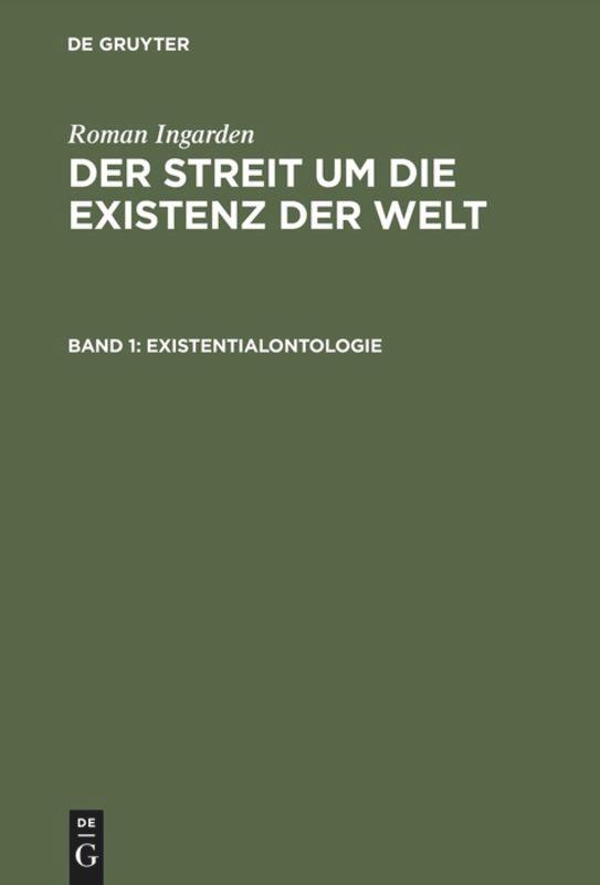 Cover: 9783484700475 | Existentialontologie | Roman Ingarden | Buch | XIII | Deutsch