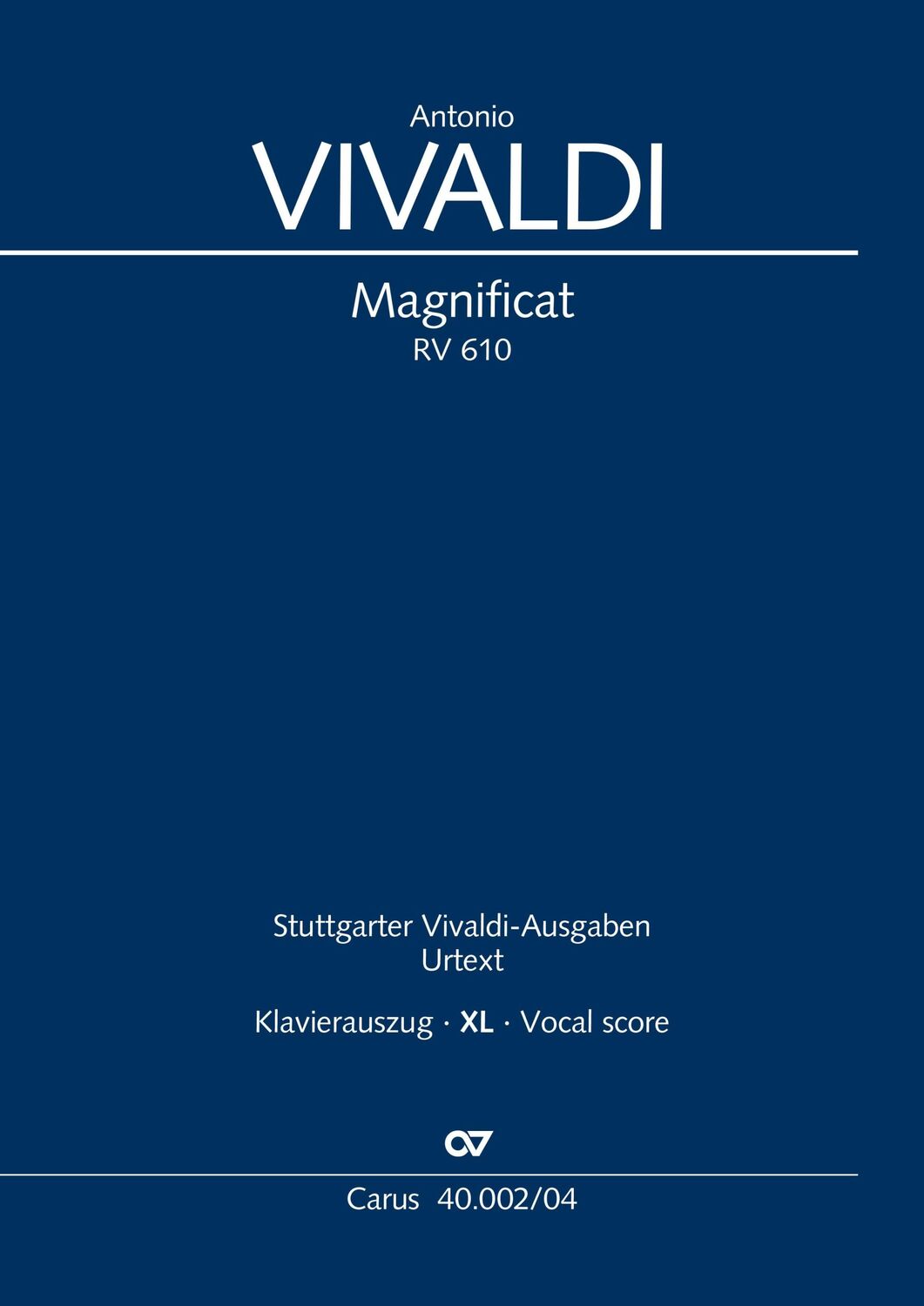 Cover: 9790007252724 | Magnificat (Klavierauszug XL) | Antonio Vivaldi | Taschenbuch | 40 S.