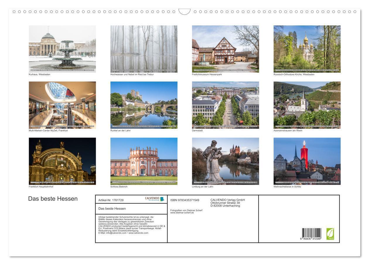 Bild: 9783435371549 | Das beste Hessen (Wandkalender 2025 DIN A2 quer), CALVENDO...