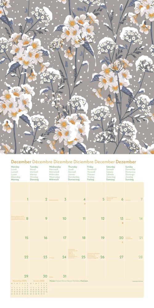 Bild: 4002725981721 | GreenLine Floral 2025 Broschürenkalender, 30x30cm, Wandkalender mit...