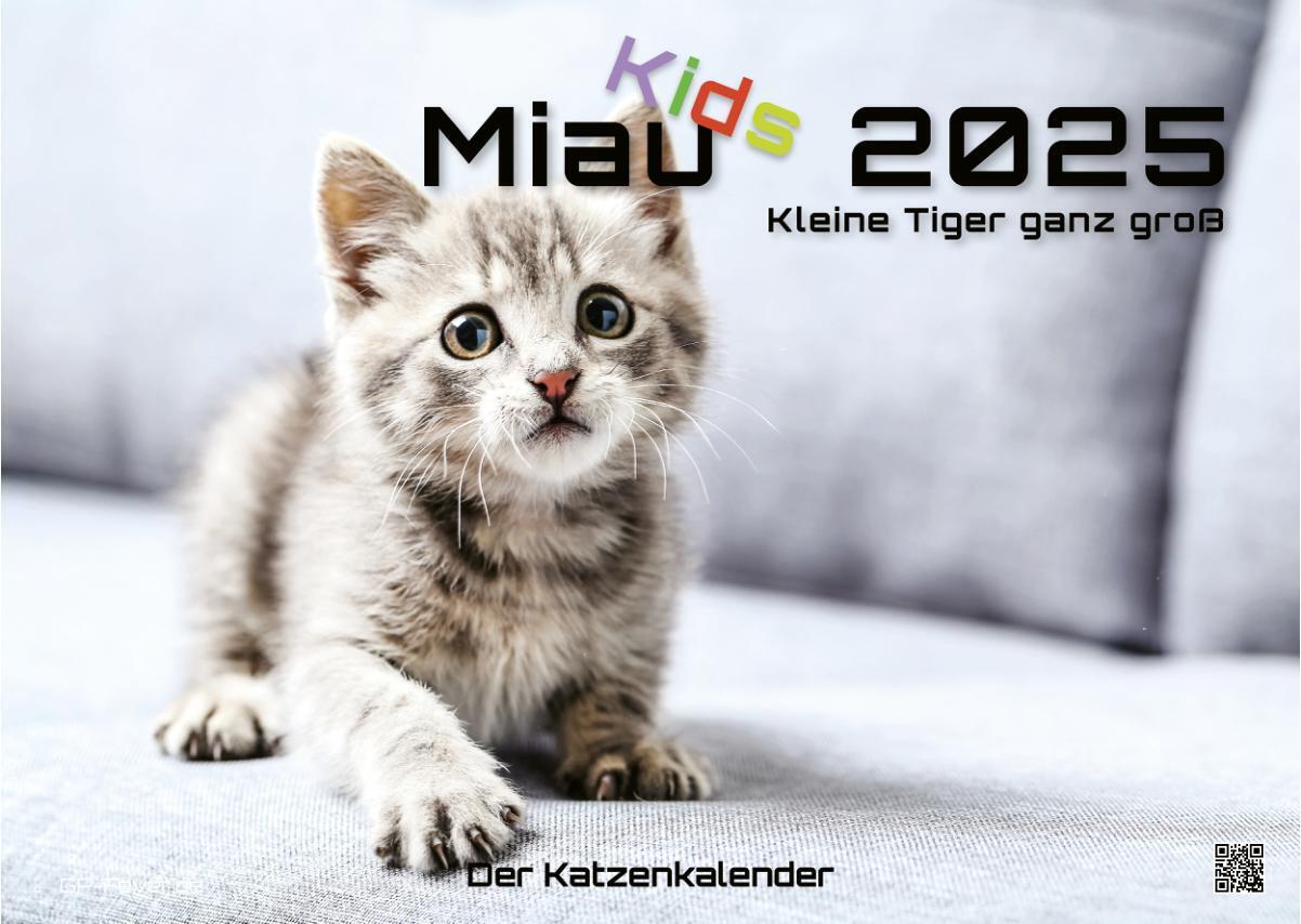 Cover: 9783986733889 | Miau Kids - kleine Tiger ganz groß - Der Katzenkalender - 2025 -...