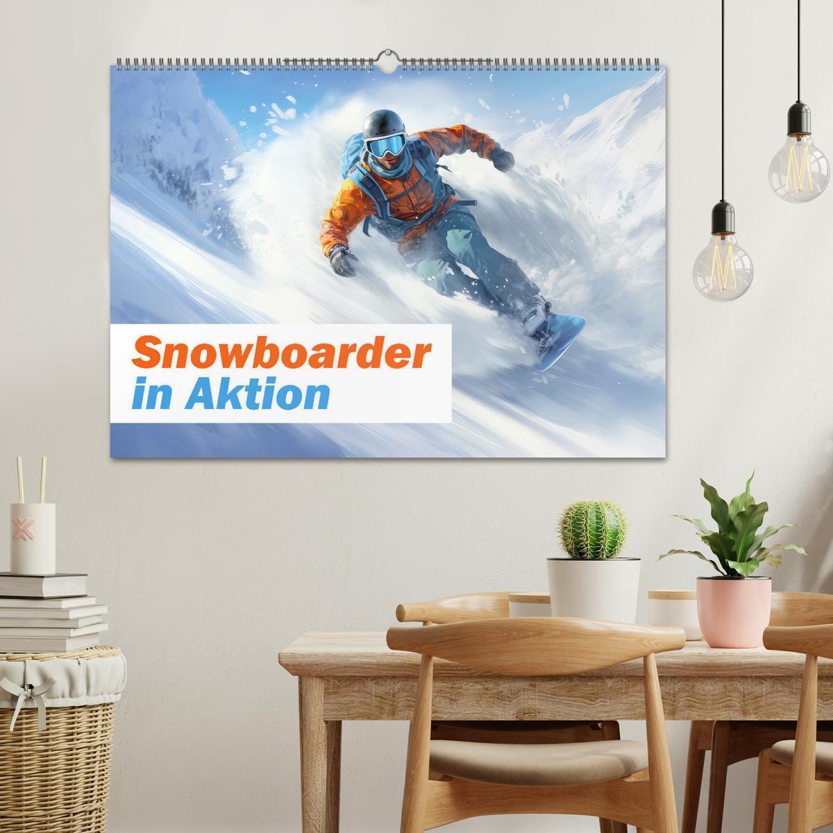 Bild: 9783383772238 | Snowboarder in Aktion (Wandkalender 2025 DIN A2 quer), CALVENDO...