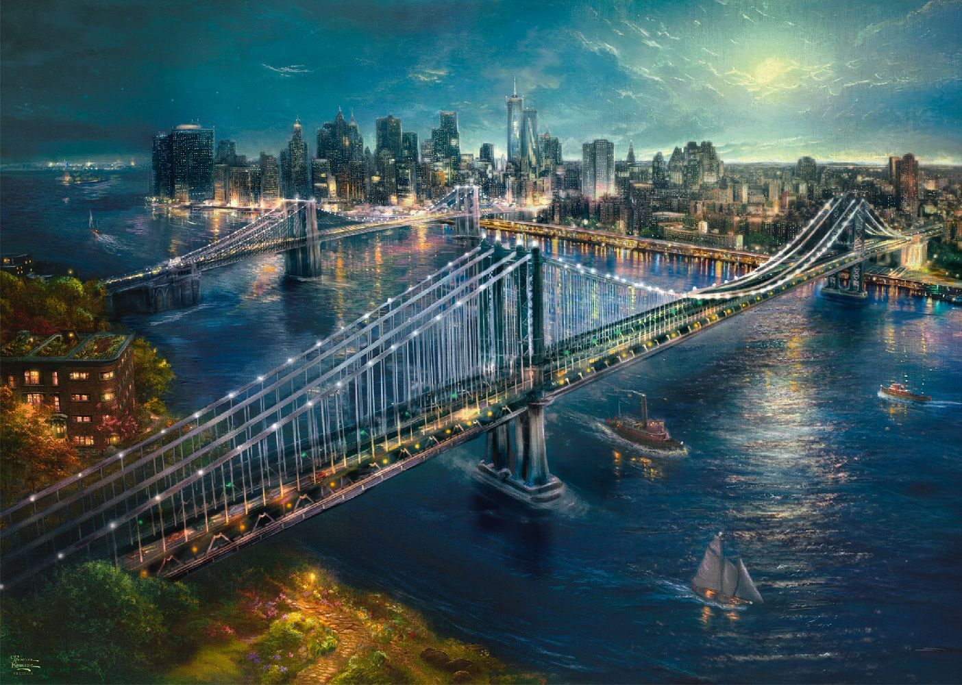 Bild: 4001504587826 | Mond über Manhatten | Thomas Kinkade | Spiel | Schachtel | 58782