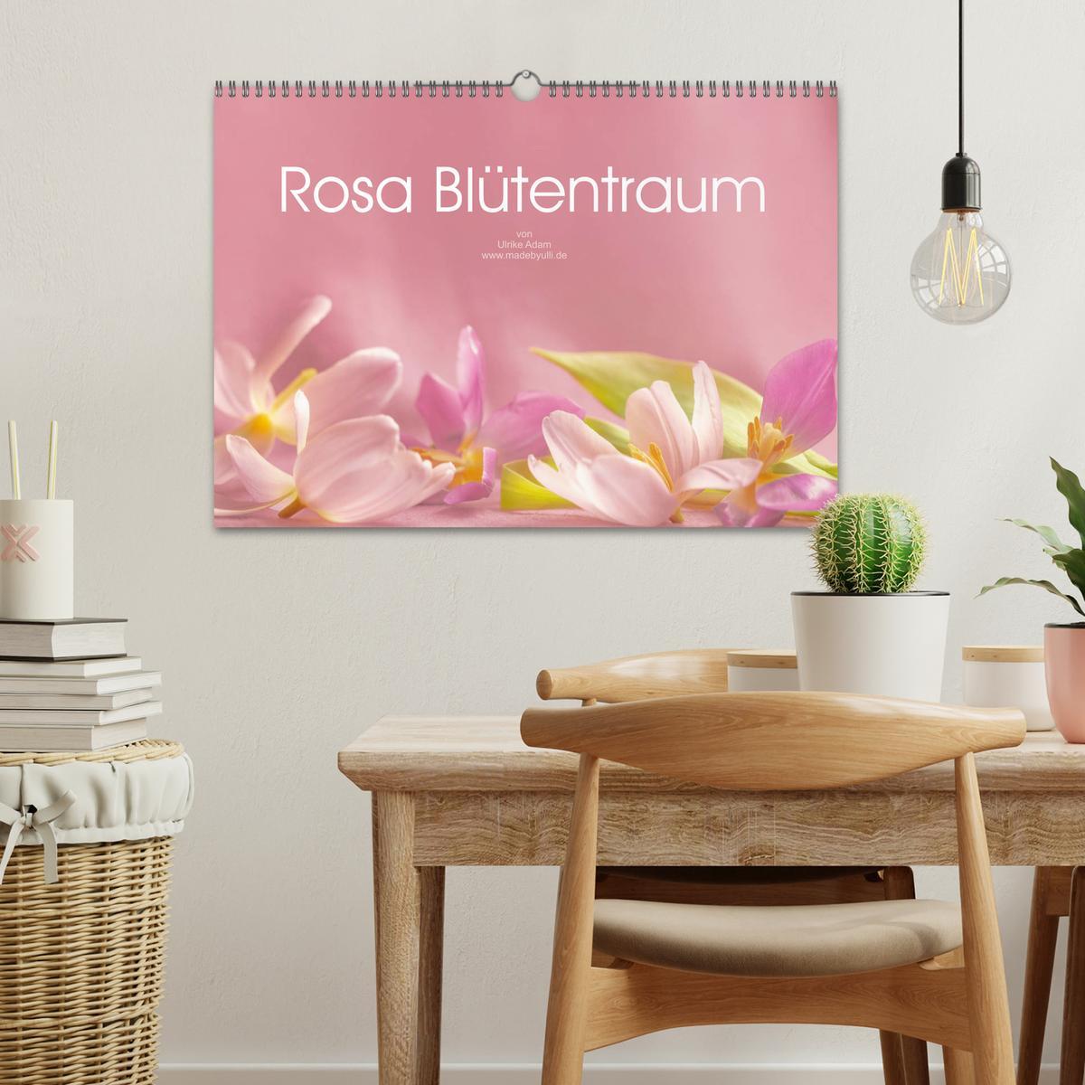 Bild: 9783435251568 | Rosa Blütentraum (Wandkalender 2025 DIN A3 quer), CALVENDO...