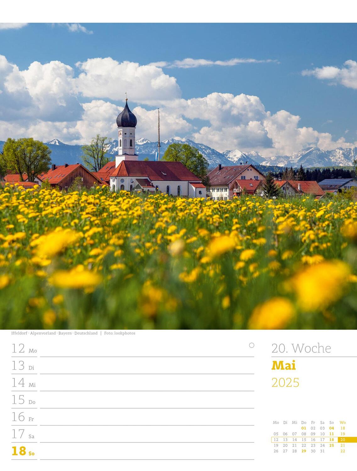 Bild: 9783838435022 | Faszination Alpenwelt - Wochenplaner Kalender 2025 | Kunstverlag